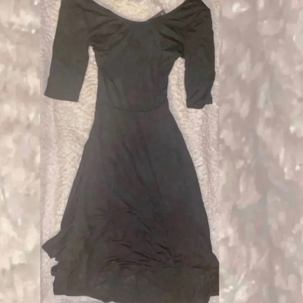 New Women’s XS Black High/Low Cross Back Dress